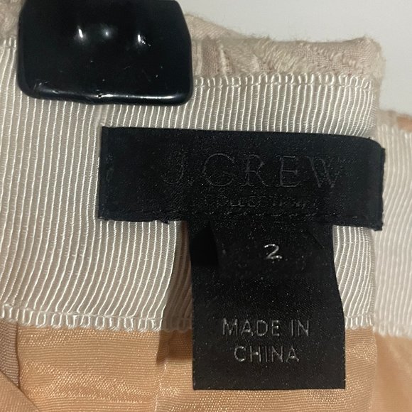 J. Crew | Ivory Austian Lace A-Line Pencil Skirt with Slit | US 2 | Ivory/Nude - Picture 5 of 5